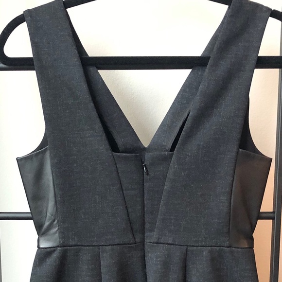 Madewell Leather Inset Ponte Dress, Size 0 - Picture 6 of 8